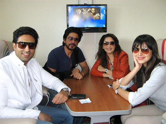 Abhishek Bachchan, Shah Rukh Khan, Madhuri Dixit and Anushka Sharma