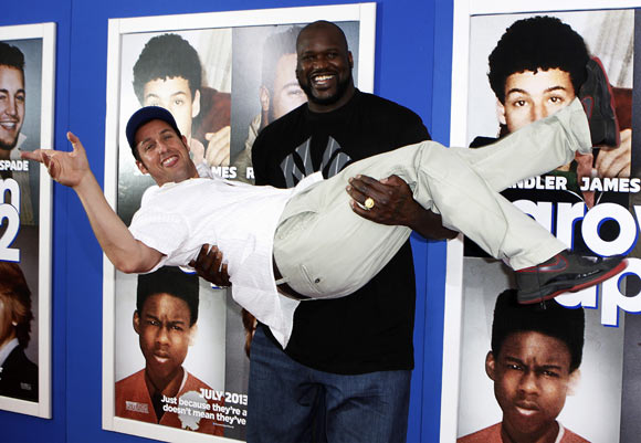 Adam Sandler and Shaquille O'Neal 