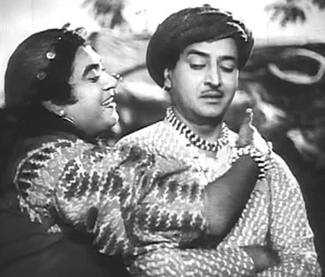 Kishore Kumar and Pran in Half Ticket (1962)