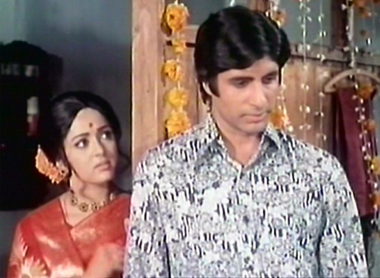 Hema Malini and Amitabh Bachchan in Kasauti
