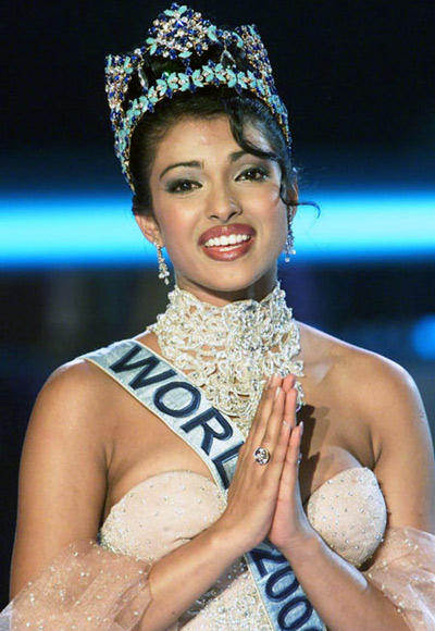 Priyanka Chopra as Miss World in 2000