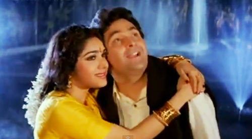 Rishi Kapoor with Meenakshi Seshadri in Damini