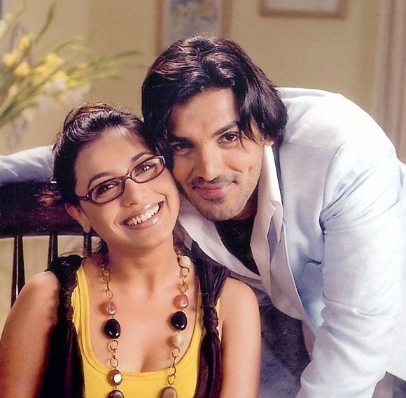 John Abraham with Rani Mukerji in Baabul