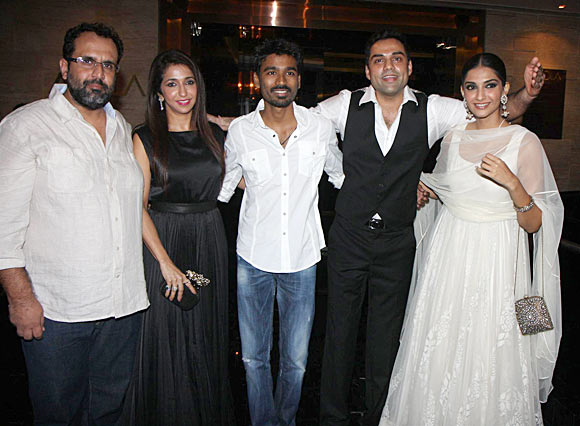 Aanand L Rai, Krishika Lulla, Dhanush, Abhay Deol and Sonam Kapoor 