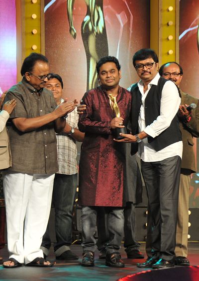 A R Rahman receives his award