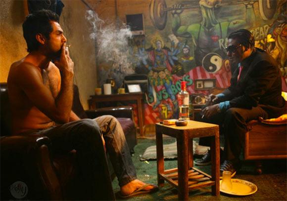 Abhay Deol and Dibyendu Bhattacharya in Dev D