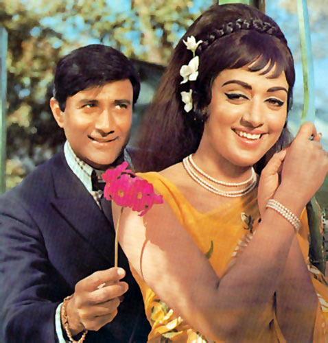 Dev Anand and Hema Malini in Johny Mera Naam
