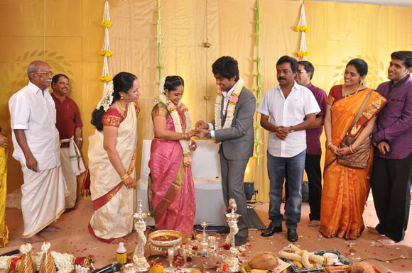 Family and friends at the GV Prakash Kumar and Saindhavi's engagement