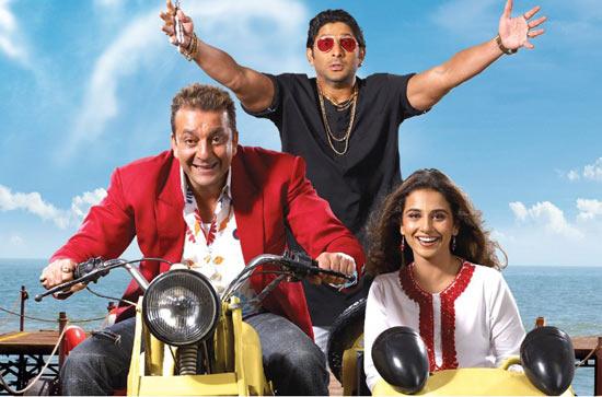 Sanjay Dutt, Arshad Warsi and Vidya Balan in Lage Raho Munnabhai