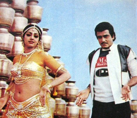 Sridevi and Jeetendra in Himmatwala (1983)