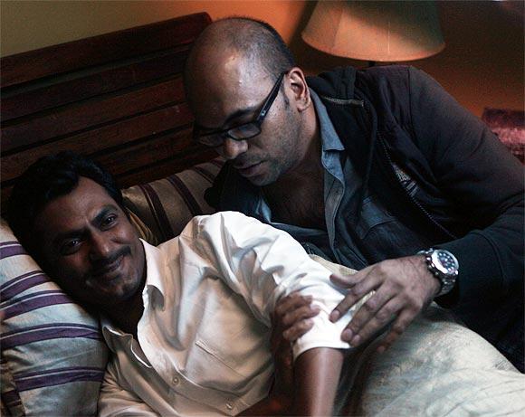 Nawazuddin Siddiqui and Suparn Verma on the sets of Aatma