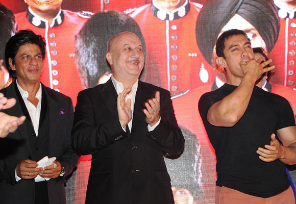 Shah Rukh Khan, Anupam Kher and Aamir Khan