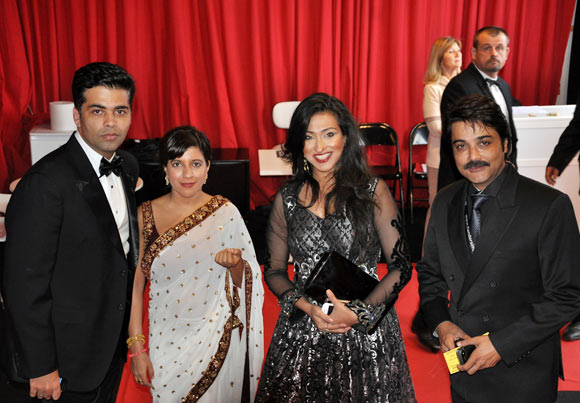 Karan Johar and Zoya Akhtar with Rituparna Sengupta and Prosenjit Chatterjee