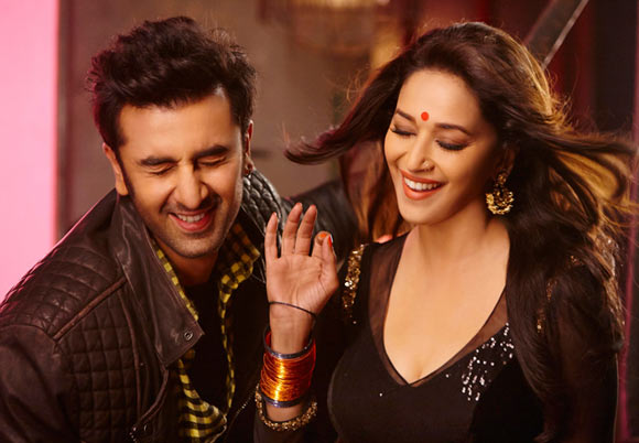 Ranbir Kapoor with Madhuri Dixit in Yeh Jawaani Hai Deewani