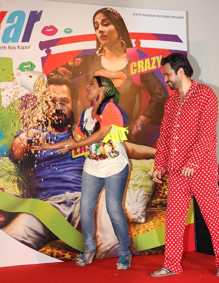 Vidya Balan and Emraan Hashmi at Ghanchakkar film promotions