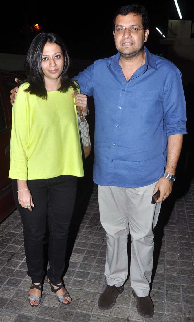 Karan Malhotra with his wife