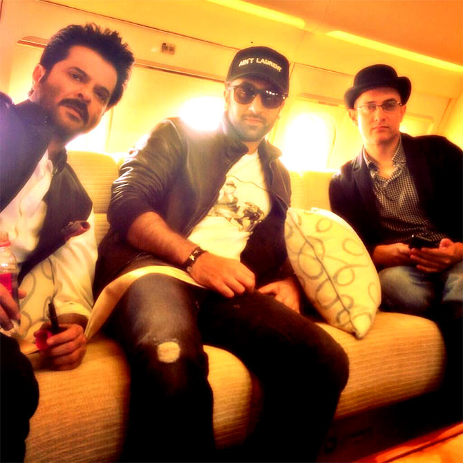 Anil Kapoor, Ranbir Kapoor and Aamir Khan