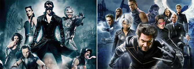The mutants in Krrish 3 and X-Men