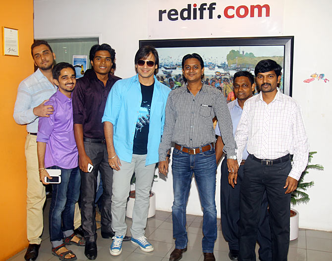 Vivek Oberoi meets Rediff staffers