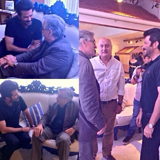 Anil Kapoor with Anupam Kher and Robert De Niro