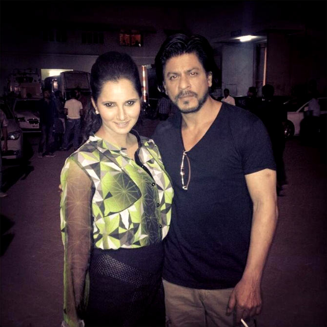 Sania Mirza and Shah Rukh Khan
