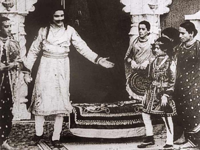A still from the original Raja Harishchandra 