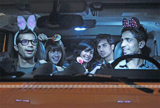 Neil Bhoopalam, Kalki Koechlin, Kirti Kulhari, Shiv Pandit and Gulshan Devaiya in Shaitan