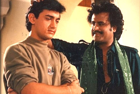 Aamir Khan and Rajinikanth in Aatank Hi Aatank