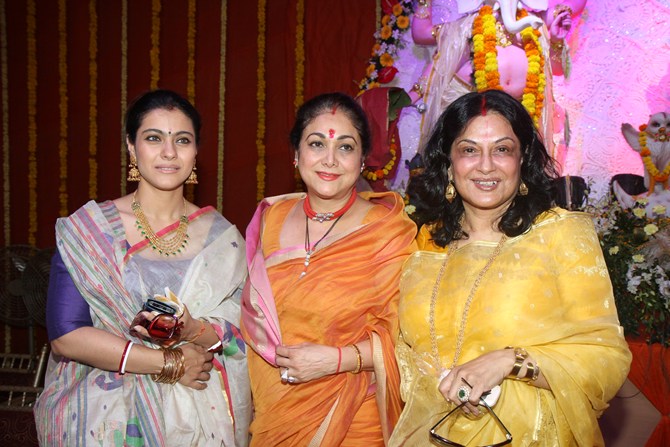 Kajol with Tina Ambani and Moushmi Chatterjee