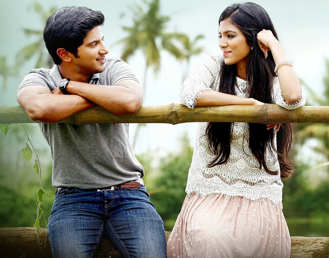 Dulquer Salman and Malavika Mohanan in Pattam Pole 