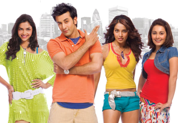 Deepika Padukone, Ranbir Kapoor, Bipasha Basu and Minissha Lamba in Bachna Ae Haseeno