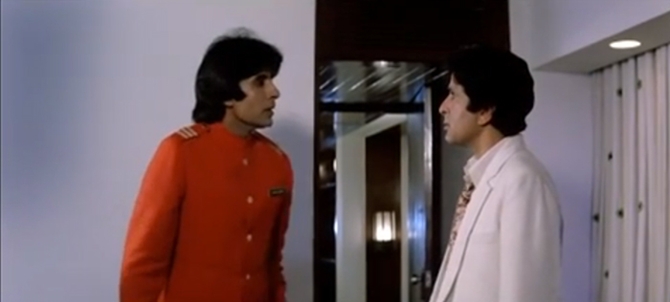 Shashi Kapoor with Amitabh Bachchan in Namak Halal