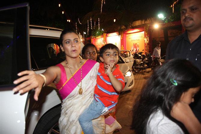 Kajol with her son Yug