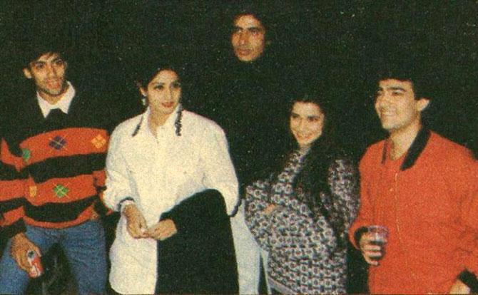 Salman Khan, Sridevi, Amitabh Bachchan, Neelam and Aamir Khan