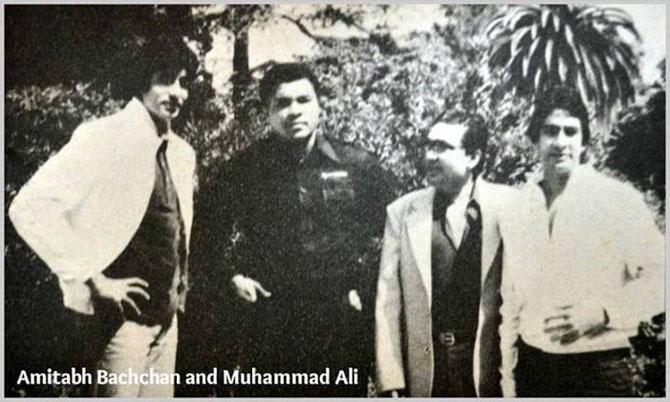 Amitabh Bachchan, Mohammed Ali, Prakesh Mehra and Ajitabh Bachchan