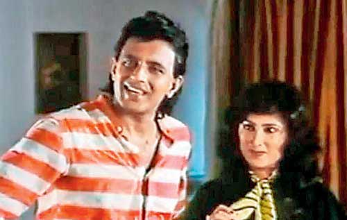 Mithun played Anita Advani's brother in Saazish