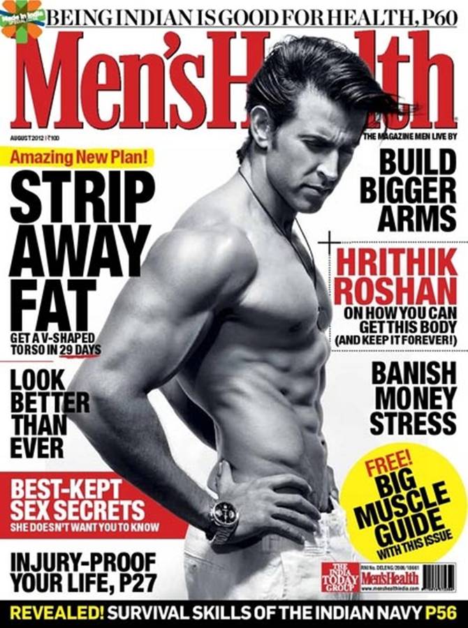 Hrithik Roshan on Men's Health cover