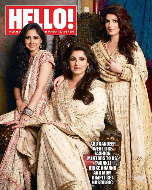 Dimple Kapadia with daughters Rinkie and Twinkle Khanna