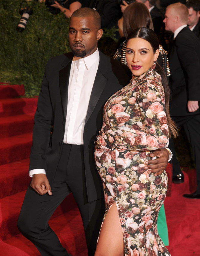Kim Kardashian with rapper beau Kanye West
