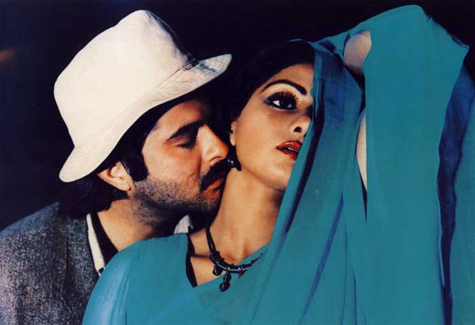 Sridevi and Anil Kapoor in Mr India