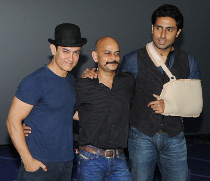 Aamir Khan, Vijay Krishna Acharya and Abhishek Bachchan