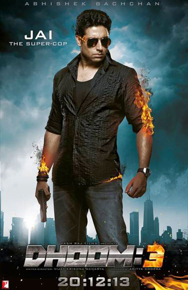Abhishek Bachcan on the poster of Dhoom:3