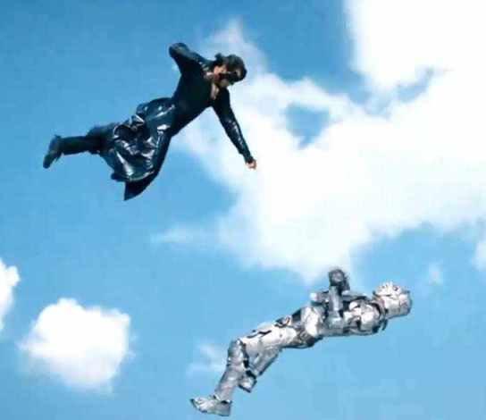 Hrithik Roshan and Vivek Oberoi in Krrish 3