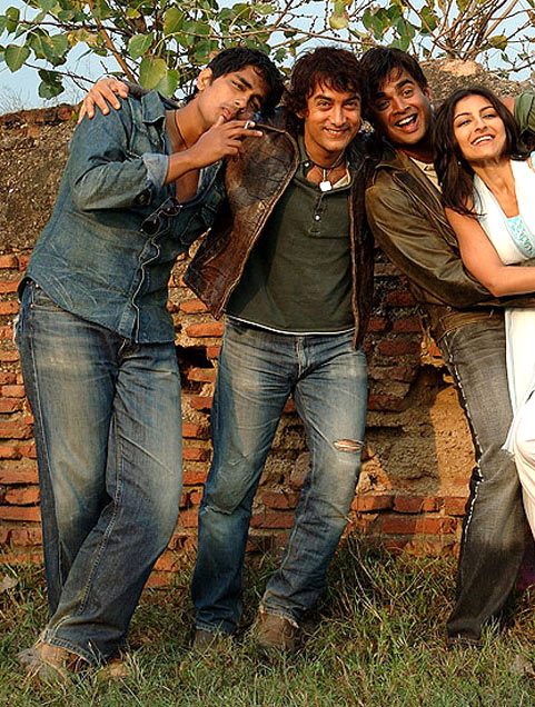 Siddharth, Aamir Khan, R Madhavan, Soha Ali Khan in Rang De Basanti