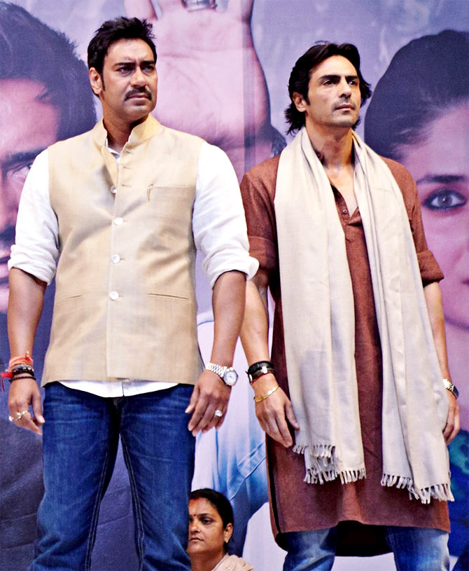 Ajay Devgn and Arjun Rampal in Satyagraha