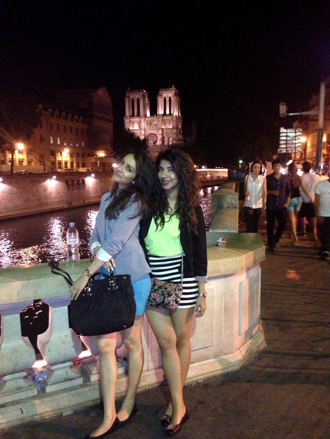 Shraddha Kapoor with a friend in Paris