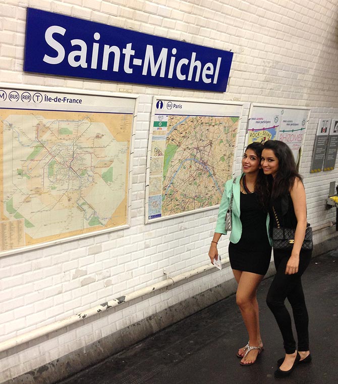 Shraddha Kapoor with her friend in Paris