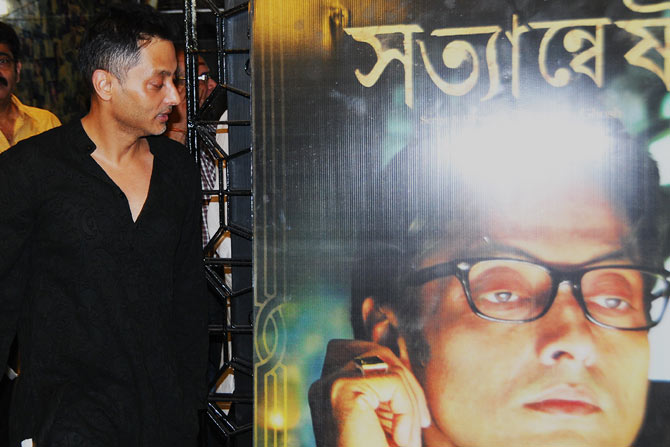 Sujoy Ghosh at Satyanweshi premiere in Kolkata.