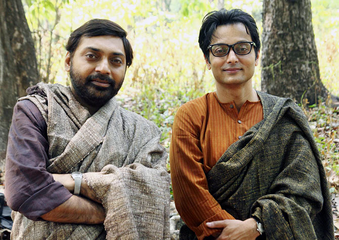 Anindya Chatterjee and Sujoy Ghosh in a still from Satyanweshi.