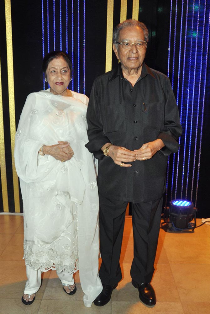 J Om Prakash with wife